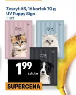 Delikatesy Centrum Zeszyt A5 16 kartek 70 g UV Puppy Sign oferta