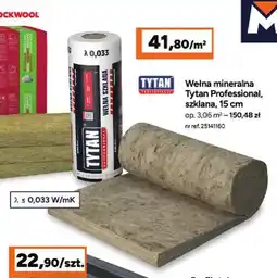 Bricoman Wełna mineralna Tytan Professional szklana 15 cm oferta