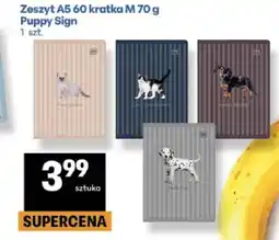 Delikatesy Centrum Zeszyt A5 60 kratka M 70 g Puppy Sign oferta