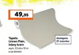 Bricoman Tapeta Linnen Plain lniany krem oferta