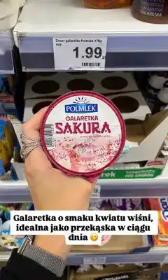 Dino Galaretka Sakura o smaku kwiatu wiśni Polmlek oferta
