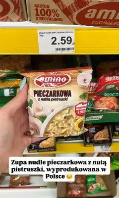 Dino Zupa nudle pieczarkowa z natką pietruszki Amino oferta