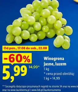Lidl Winogrona Lidl oferta