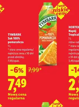 Lidl Sok Tymbark oferta
