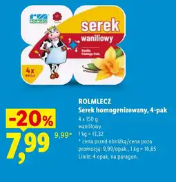 Lidl Serek homogenizowany Rolmlecz oferta