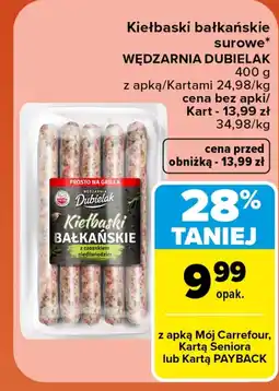 Carrefour Market Kiełbaski Wędzarnia Dubielak oferta