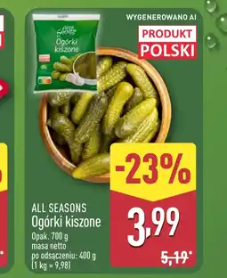 ALDI Ogórki kiszone All Seasons oferta