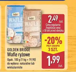 ALDI Wafle ryżowe Golden Bridge oferta