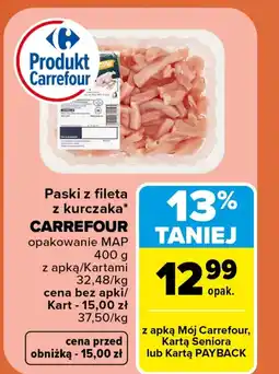 Carrefour Market Paski z fileta z kurczaka Carrefour oferta