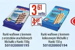 AT Rurki waflowe z kremem z orzeszków arachidowych Michałki z Hanki oferta