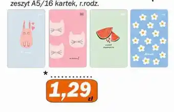 Zeszyt A5/16 kartek, r.rodz.
