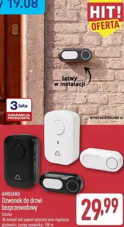 ALDI AMBIANO Dzwonek do drzwi bezprzewodowy oferta