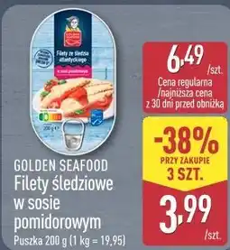 ALDI GOLDEN SEAFOOD Filety śledziowe w sosie pomidorowym oferta