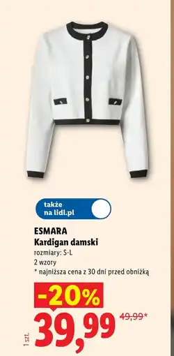 Lidl Kardigan Esmara oferta