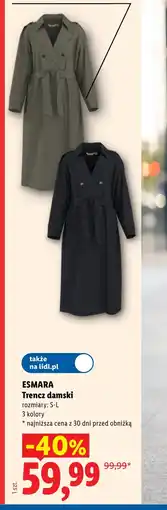 Lidl Trencz damski Esmara oferta