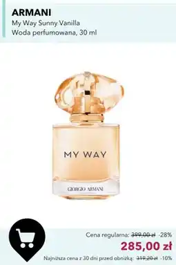 Douglas Woda perfumowana Armani My Way Sunny Vanilla oferta