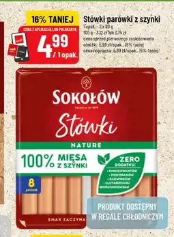 Polomarket Parówki z szynki Sokołów Stówki Nature oferta