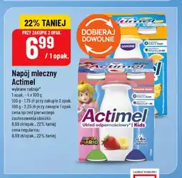 Polomarket Napój mleczny Actimel Kids truskawka banan 4-pak oferta