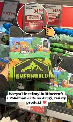 Lidl Bluza dresowa chłopięca Minecraft oferta