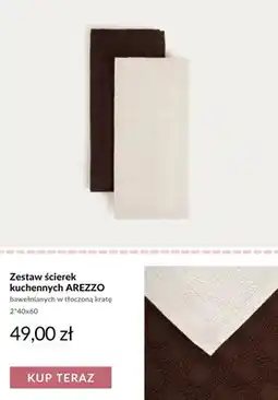 Homla Zestaw ścierek kuchennych Arezzo bawełnianych w tłoczoną kratę 2-pak oferta