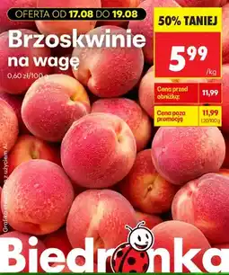 Biedronka Brzoskwinie na wagę oferta