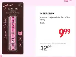 Rossmann Korektor i klej w taśmie Interdruk 2w1 oferta