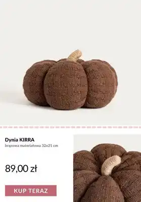 Dynia Kirra brązowa materiałowa 32x21 cm