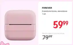 Rossmann Drukarka termiczna Forever jasnoróżowa oferta