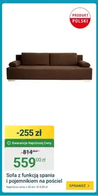 ERLI Sofa z funkcją spania i pojemnikiem na pościel oferta