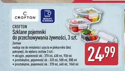 ALDI Szklane pojemniki do przechowywania żywności okrągłe Crofton 3-pak oferta