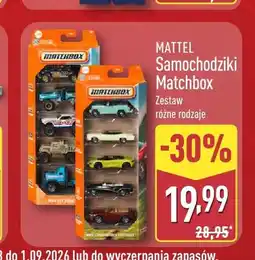 ALDI Samochodziki Matchbox Mattel oferta