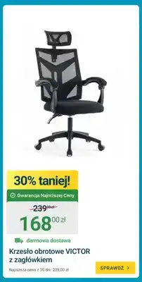 ERLI Krzesło obrotowe Victor z zagłówkiem oferta