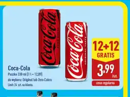 ALDI Napój gazowany Coca-Cola Zero Cukru oferta