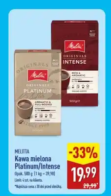 ALDI Kawa mielona Melitta Originals Intense oferta