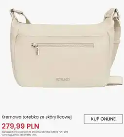 Ryłko Torebka ze skóry licowej Ryłko kremowa oferta