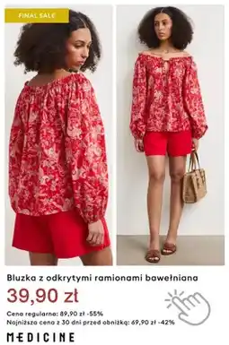 Medicine Bluzka z odkrytymi ramionami bawełniana Medicine oferta