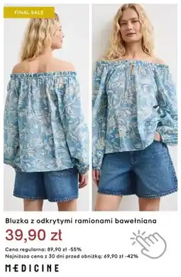 Medicine Bluzka z odkrytymi ramionami bawełniana Medicine oferta