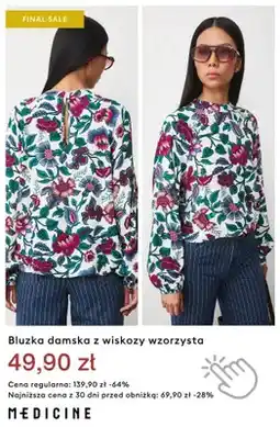 Medicine Bluzka damska z wiskozy wzorzysta Medicine oferta