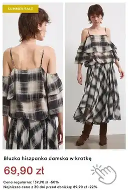 Medicine Bluzka hiszpanka damska w kratkę oferta