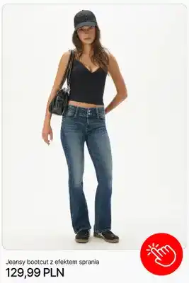 Cropp Jeansy bootcut z efektem sprania Cropp oferta