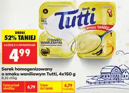 Biedronka Serek homogenizowany o smaku waniliowym Tutti oferta