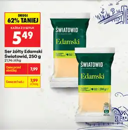 Biedronka Ser żółty Edamski Światowid oferta
