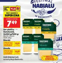 Biedronka Ser żółty w plastrach Światowid Morski oferta