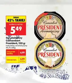 Biedronka Ser pleśniowy Camembert Président aromatyczny oferta