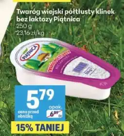Delikatesy Centrum Twaróg wiejski półtłusty klinek bez laktozy Piątnica oferta