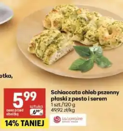 Delikatesy Centrum Schiaccata chleb pszenny płaski z pesto i serem oferta