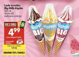 Delikatesy Centrum Lody w rożku Big Milk Algida oferta