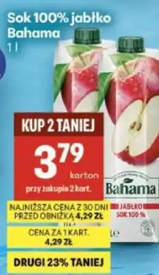 Delikatesy Centrum Sok 100% Jabłko Bahama oferta
