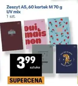 Delikatesy Centrum Zeszyt A5, 60 kartek M 70 g UV mix oferta