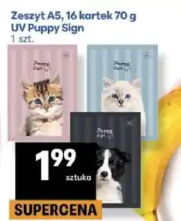 Delikatesy Centrum Zeszyt A5, 16 kartek 70 g UV Puppy Sign oferta